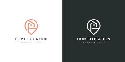 modèles de logo de localisation de la maison vecteur