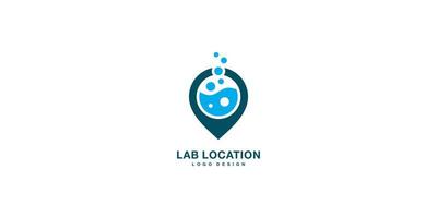 conception de vecteur de logo emplacement laboratoire