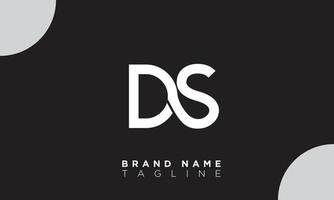 ds alphabet lettres initiales monogramme logo sd, d et s vecteur