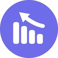 icône de graphique de croissance de vecteur. icône de vecteur de rapport financier.