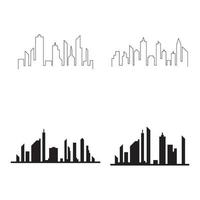 fond d'icône vecteur ville moderne skyline