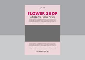 modèles de flyers de magasin de fleurs. conception de dépliant d'affiche de flyer de vente de printemps. couverture, conception de dépliants. vecteur