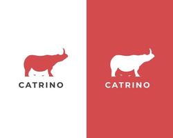 concept de conception de logo catrino vecteur