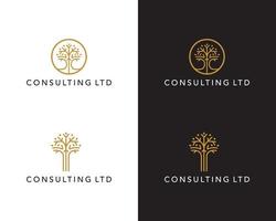 concept de conception de logo de consultation vecteur