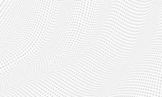 cercle gris abstrait points motif de vague sur le vecteur de fond de technologie moderne de conception blanche