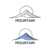 logo de montagne avec vecteur de conception simple, élément de conception pour logo, affiche, carte, bannière, emblème, t-shirt. illustration vectorielle