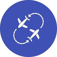 icône de fond de cercle de vols de voyage rond vecteur