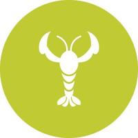 icône de fond de cercle de homard vecteur