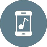 icône de fond de cercle d'application de musique vecteur