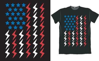 conception de t shirt électricien drapeau usa ingénieur électricien vecteur