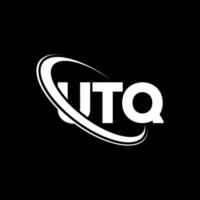 logo utq. lettre utq. création de logo de lettre utq. initiales logo utq liées avec un cercle et un logo monogramme majuscule. typographie utq pour la technologie, les affaires et la marque immobilière. vecteur
