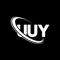 uuy logo. uuy lettre. création de logo de lettre uuy. initiales uuy logo lié avec cercle et logo monogramme majuscule. typographie uuy pour la technologie, les affaires et la marque immobilière. vecteur