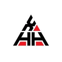 création de logo de lettre triangle xhh avec forme de triangle. monogramme de conception de logo triangle xhh. modèle de logo vectoriel triangle xhh avec couleur rouge. logo triangulaire xhh logo simple, élégant et luxueux.