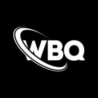 logo wbq. lettre wbq. création de logo de lettre wbq. initiales logo wbq liées avec un cercle et un logo monogramme majuscule. typographie wbq pour la technologie, les affaires et la marque immobilière. vecteur