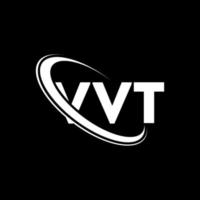 logo vtt. lettre vvt. création de logo de lettre vvt. initiales vvt logo liées avec un cercle et un logo monogramme majuscule. typographie vvt pour la technologie, les affaires et la marque immobilière. vecteur