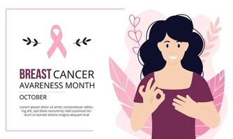 concept de sensibilisation au cancer du sein. arrière-plan pour le web, les affiches, les dépliants, les cartes, etc. vecteur