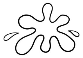 illustration vectorielle d'une goutte isolée sur fond blanc. griffonnage dessin à la main vecteur