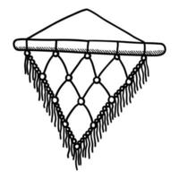 illustration vectorielle d'un panneau tricoté isolé sur fond blanc. griffonnage dessin à la main vecteur