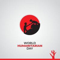 journée humanitaire mondiale. modèle pour le fond, la bannière, la carte, l'affiche. illustration vectorielle. vecteur