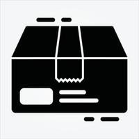 icônes de glyphe de thème de commerce électronique isolé eps 10 graphique vectoriel gratuit