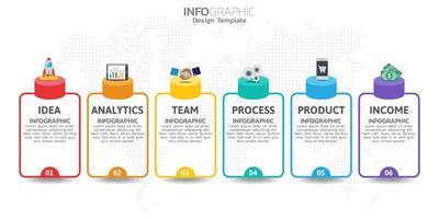 éléments infographiques pour le contenu, diagramme, organigramme, étapes, parties, chronologie, flux de travail, graphique. vecteur