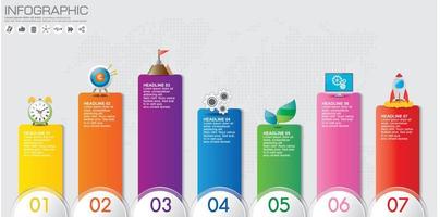 infographie d'illustration numérique 3d abstraite. l'illustration vectorielle peut être utilisée pour la mise en page du flux de travail, le diagramme, les options de nombre, la conception de sites Web. vecteur