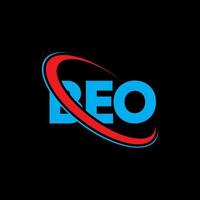 logo beo. beo lettre. création de logo de lettre beo. initiales logo beo liées avec un cercle et un logo monogramme majuscule. typographie beo pour la technologie, les affaires et la marque immobilière. vecteur