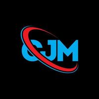logo cjm. lettre cjm. création de logo de lettre cjm. initiales cjm logo lié avec cercle et logo monogramme majuscule. typographie cjm pour la marque technologique, commerciale et immobilière. vecteur