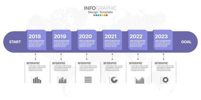 éléments infographiques pour le contenu, diagramme, organigramme, étapes, parties, chronologie, flux de travail, graphique. vecteur