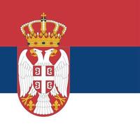 drapeau de la serbie, couleurs officielles. illustration vectorielle. vecteur