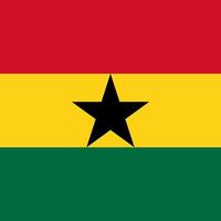 drapeau du ghana, couleurs officielles. illustration vectorielle. vecteur