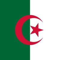 drapeau algérien, couleurs officielles. illustration vectorielle. vecteur