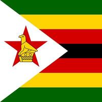 drapeau du zimbabwe, couleurs officielles. illustration vectorielle. vecteur