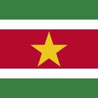 drapeau du suriname, couleurs officielles. illustration vectorielle. vecteur