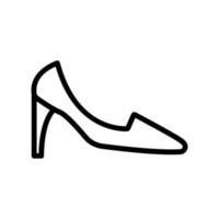 icône de chaussures pour femmes. adapté à l'icône des accessoires. style d'icône de ligne. conception simple modifiable vecteur