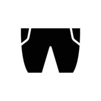 icône de short. adapté à l'icône de vêtements. style d'icône solide, glyphe. conception simple modifiable vecteur
