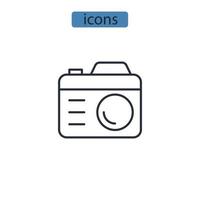 photographe icônes symbole vecteur éléments pour infographie web