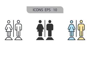 wc icônes symbole éléments vectoriels pour le web infographique vecteur