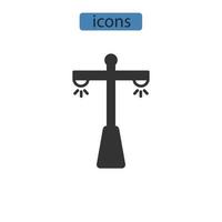 icônes de réverbère symbole éléments vectoriels pour le web infographique vecteur