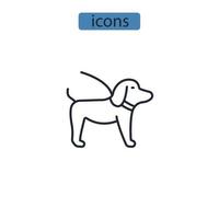 chien icônes symbole vecteur éléments pour infographie web