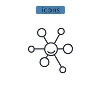 icônes de mise en réseau symbole éléments vectoriels pour le web infographique vecteur