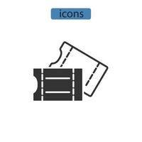 icônes de billets symboles éléments vectoriels pour le web infographique vecteur