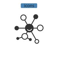 icônes de mise en réseau symbole éléments vectoriels pour le web infographique vecteur