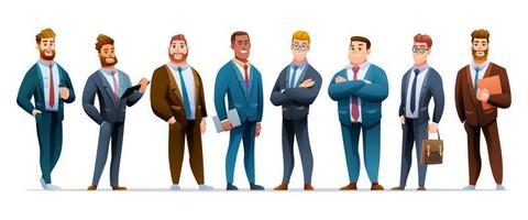 conception de personnages de groupe d'hommes d'affaires vecteur