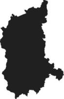 silhouette de la carte du pays de la pologne, carte de la voïvodie de lubusz vecteur