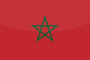 drapeau dessiné à la main de vecteur marocain, dirham marocain