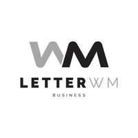 lettre initiale wm icône logo design inspiration vecteur