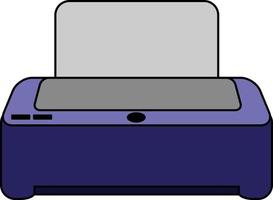 imprimante bleue pour la conception de vecteur plat impression papier