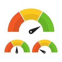 compteur de vitesse 3 vecteur d'icône de position différente pour la conception graphique, le logo, le site Web, les médias sociaux, l'application mobile, l'interface utilisateur