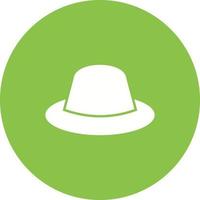 icône de fond cercle chapeau vecteur